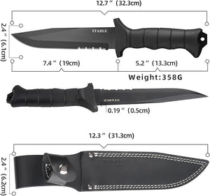 STABLE Full Tang Fixed Blade Outdoor Survival hunting Knife